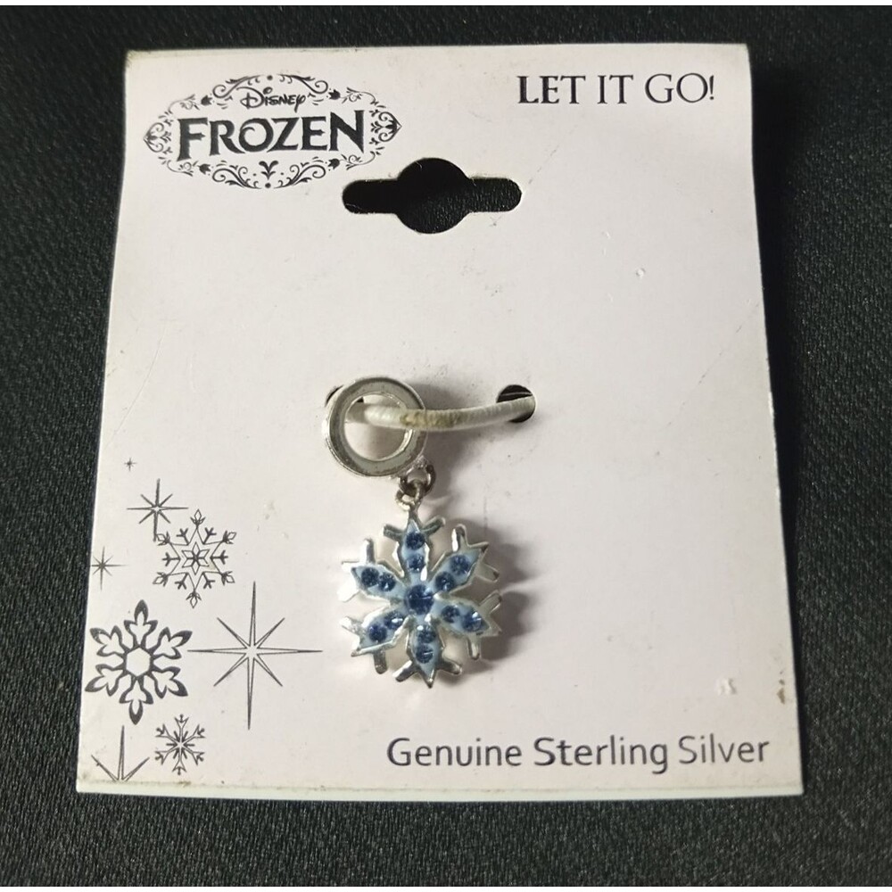 DISNEY'S  FROZEN LET IT GO STERLING SILVER  SNOWFLAKE CHARM